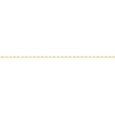 Simple 375/1000 Yellow Gold Oval Link Chain, Length 40 cm to 60 cm, Width 1.70 mm - Manillon