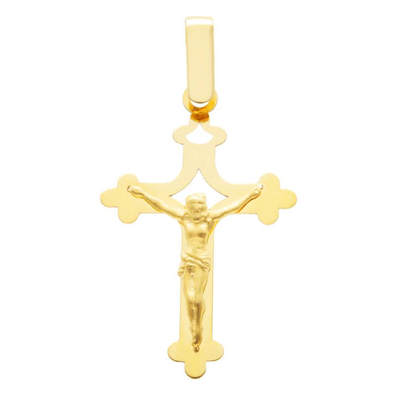 Christ Cross 750/1000 Yellow Gold Pendant - Vandona
