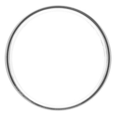 Alliance Ruban Confort en Or Blanc 750 & Diamant 0,005 ct, Largeur 3 mm à 5 mm - Amore