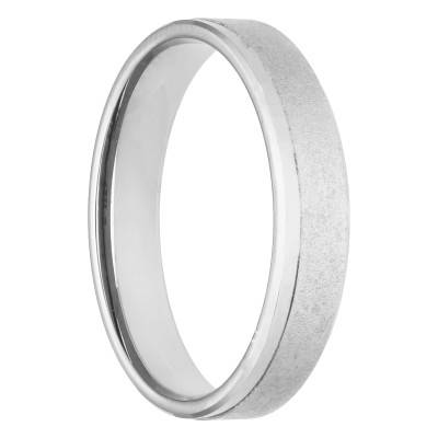 Alliance Ruban Confort Satinée en Or Blanc 750, Largeur de 3 mm à 5 mm - Amore