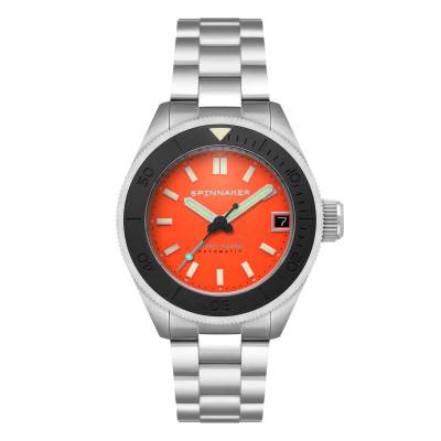 Spinnaker Piccard Auto Tangerine Orange SP-5098-99 Watch - Spinnaker