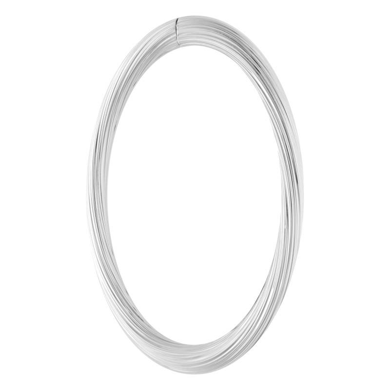 925 Silver Spirotube Bangle Bracelet, Width 6 mm - Vandona