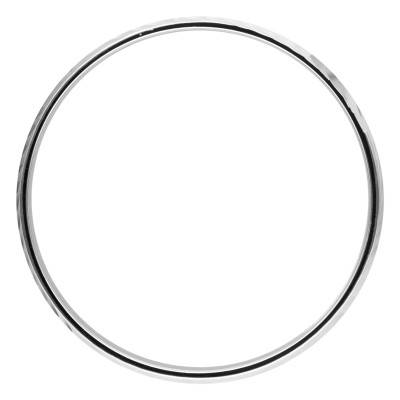 Alliance Demi-Bombée Standard Mathilde en Or Blanc 750, Largeur 4 mm, Taille 54 - Orest