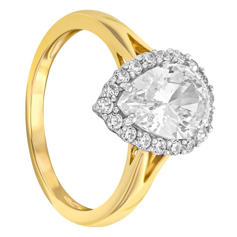 Yellow Gold Cathedral Drop Ring - Emanessence