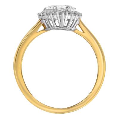Yellow Gold Cathedral Drop Ring - Emanessence