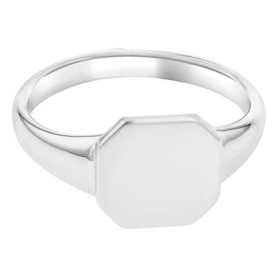 Chevalière Octogone, Argent 925 - Emanessence