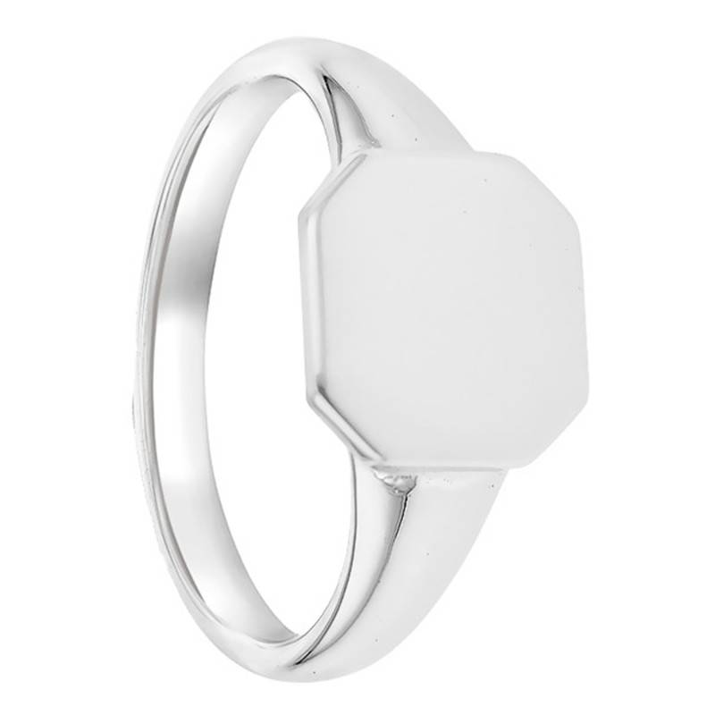 925 Silver Octagonal Signet Ring - Emanessence