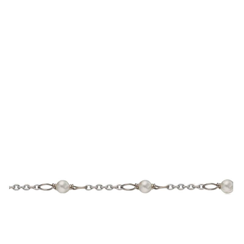 925 Silver Pearl Necklace, 65 cm Length - Emanessence