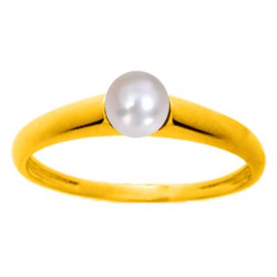 Bague Perle d'Amour Simplicité en Or Jaune 750 - Emanessence