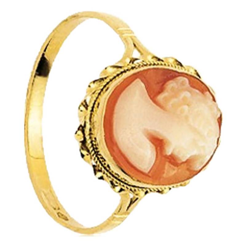 750 Yellow Gold Cameo Ring - Emanessence