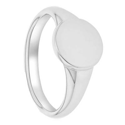 Round 925 Sterling Silver Signet Ring - Emanessence