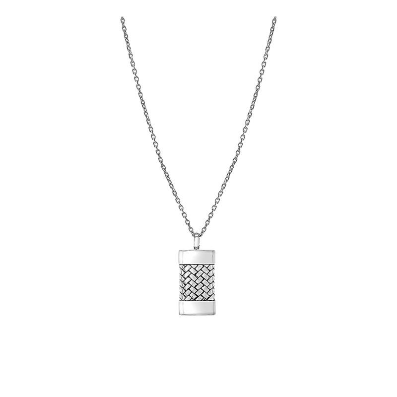 925 Silver Dog Tag Necklace, Length 51 cm to 56 cm - Emanessence