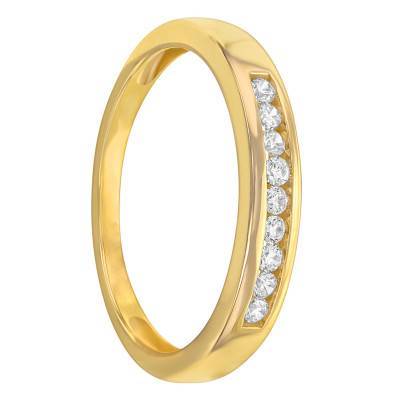 Bague Or Jaune 375 & Pierres Oxyde de Zirconium - Emanessence