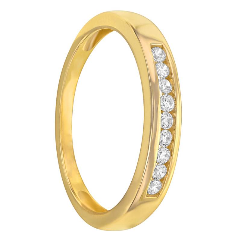 375 Yellow Gold & 9 Zirconium Oxide Ring - Emanessence