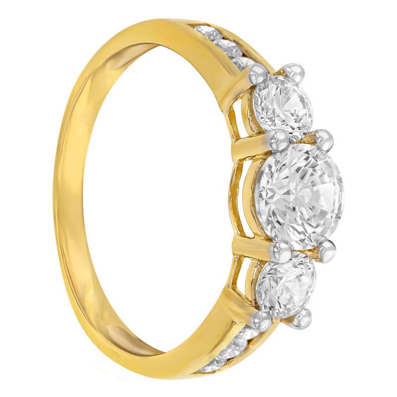 375 Yellow Gold & Zirconium Oxide Ring - Emanessence
