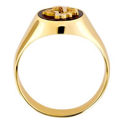 Chevalière Ovale 11 x 14 mm Onyx & Or Jaune 750 - Emanessence