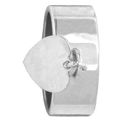 925 Silver Heart Band Ring - Emanessence