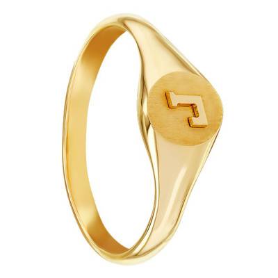 Chevalière Ovale 6 x 7 mm Or Jaune 750 - Emanessence