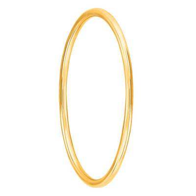 Bracelet Jonc Fil Rond Massif en Or Jaune 750, Diamètre 50 mm, Largeur de 1 mm à 3,60 mm - Emanessence
