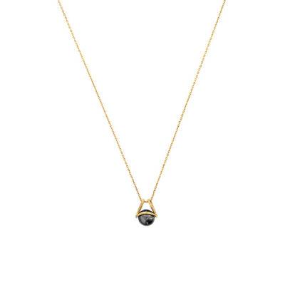 Collier Perle de Tahiti, Or Jaune 750, Longueur 42 à 45 cm - Emanessence