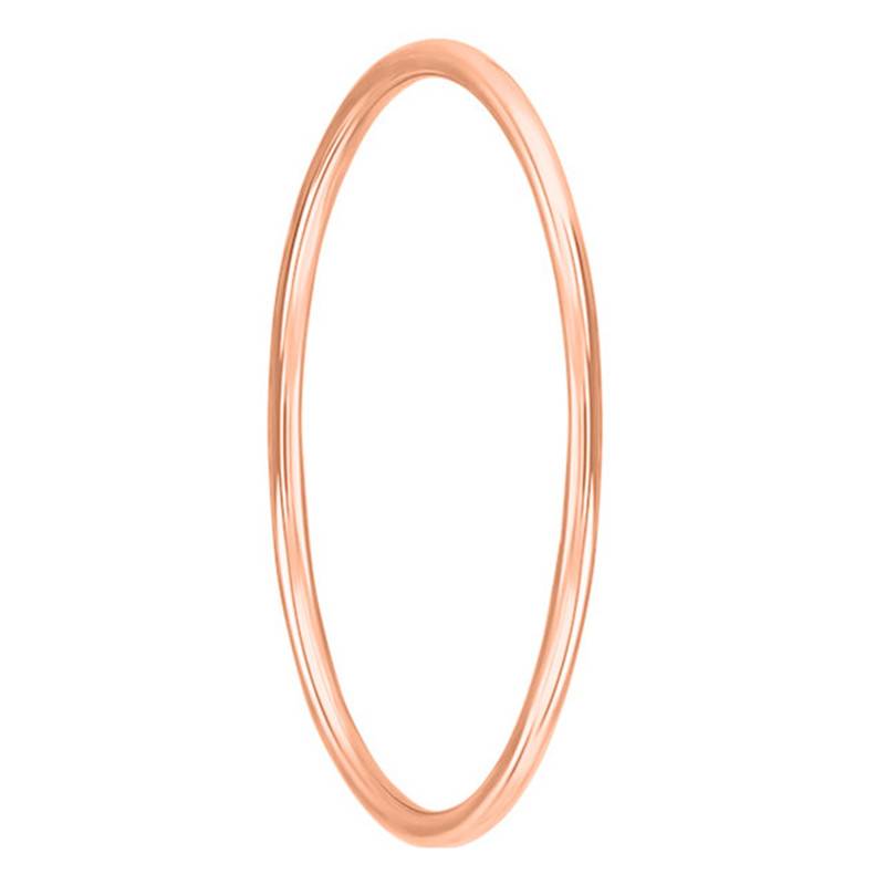 Rose 750/1000 Gold Solid Round Wire Bangle Bracelet, Diameter 58 mm, Width 1 mm to 3.60 mm - Emanessence