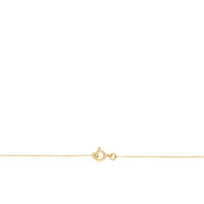 375 Yellow Gold Heart Chain Necklace, 42cm Length - Emanessence