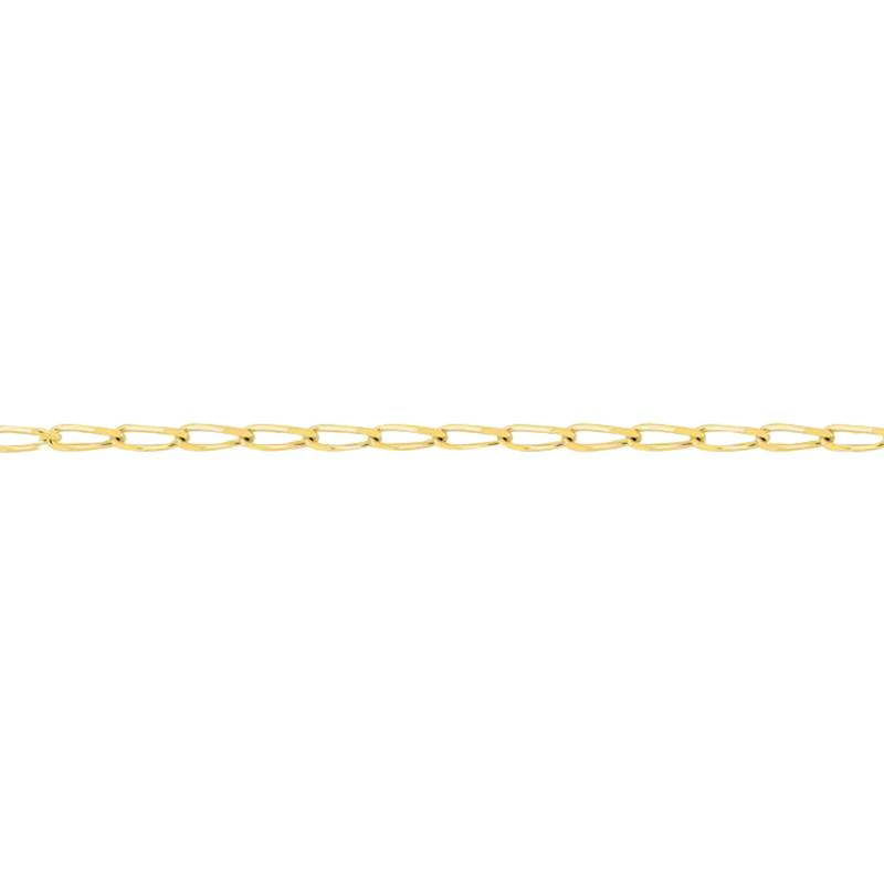 Simple 375/1000 Yellow Gold Oval Link Chain Bracelet, Length 18 cm, Width 1.70 mm - Manillon