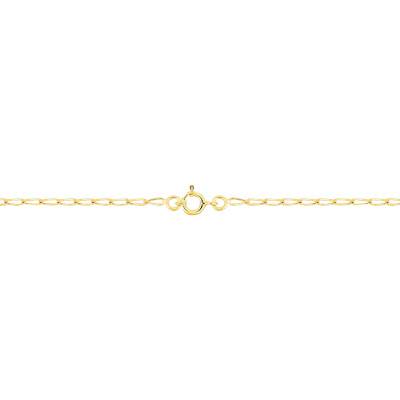 Simple 375/1000 Yellow Gold Oval Link Chain Bracelet, Length 18 cm, Width 1.70 mm - Manillon