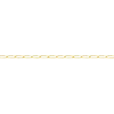 Simple 375/1000 Yellow Gold Oval Link Chain Bracelet, Length 18 cm, Width 3 mm - Manillon