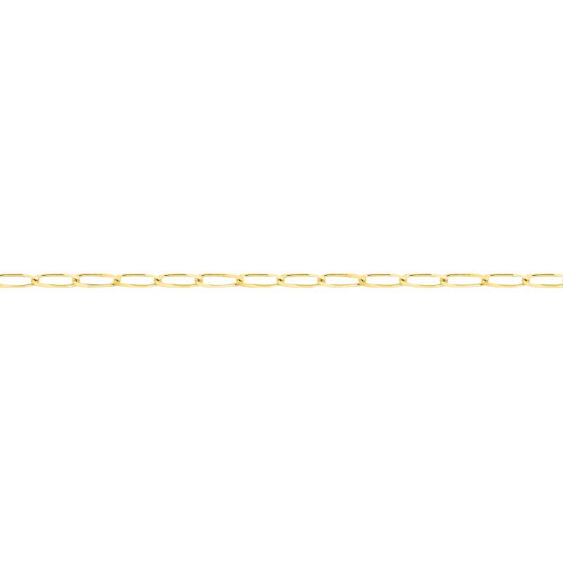 Simple 375/1000 Yellow Gold Oval Link Chain Bracelet, Length 18 cm, Width 3 mm - Manillon