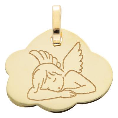 Médaille Ange Assoupi en Or Jaune 375 ou 750 - Lucas Lucor