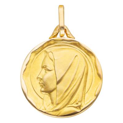 Médaille Vierge de Profil en Or Jaune 375 ou 750 - Lucas Lucor