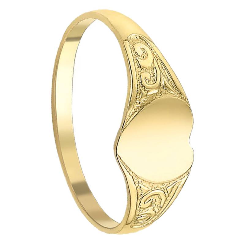 Emanessence Antique Heart 375 Yellow Gold Ring - Emanessence