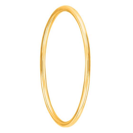 Bracelet Jonc Fermé Plaqué Or 18 Carats - Fil Rond 2 Mm, Taille 66 - Neuf Avec étiquette