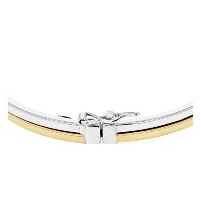 Two-Tone 375/1000 Gold Double Bangle Bracelet - Emanessence