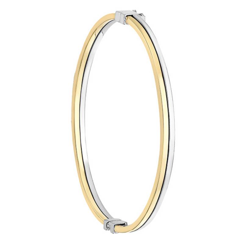 Two-Tone 375/1000 Gold Double Bangle Bracelet - Emanessence