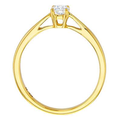 Bague solitaire diamant de synthèse 0,30 ct & Or Jaune 750 - Ocarat