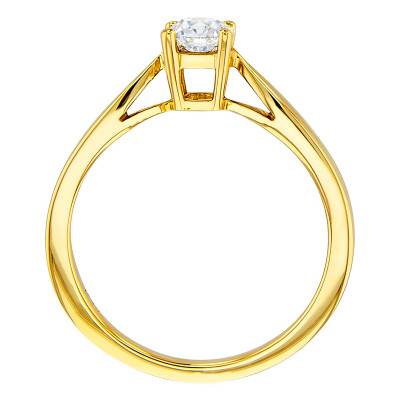 750/1000 Yellow Gold Lab-Grown 0.50 ct Diamond Solitaire Ring - Ocarat