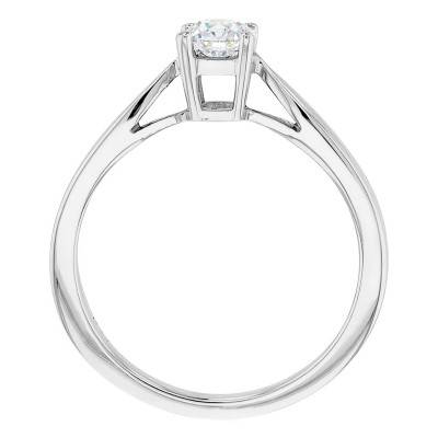 Bague solitaire diamant de synthèse 0,50 ct & Or Blanc 750 - Ocarat