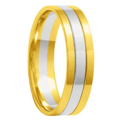 Alliance Ruban Confort Rainurée en 2 Ors 750, Largeur de 3 mm à 5 mm - Amore