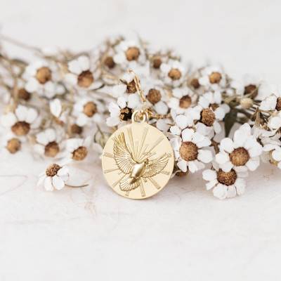 Médaille Saint Esprit en Or Jaune 750, Diamètre 18 mm - Argyor