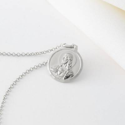 Médaille Christ Scapulaire en Argent 925 1000401, Diamètre 18 mm - Argyor