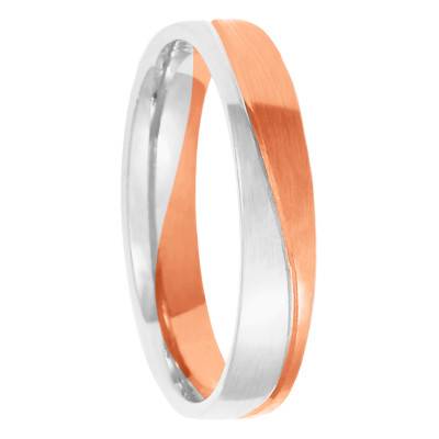 Alliance Demi-Bombée Confort en 2 Ors 750, Largeur 4 mm ou 5 mm - Amore