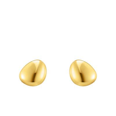 Yellow Gold Plated Rounded Essentials Stud Earrings - H2307-413-39 - Thomas Sabo
