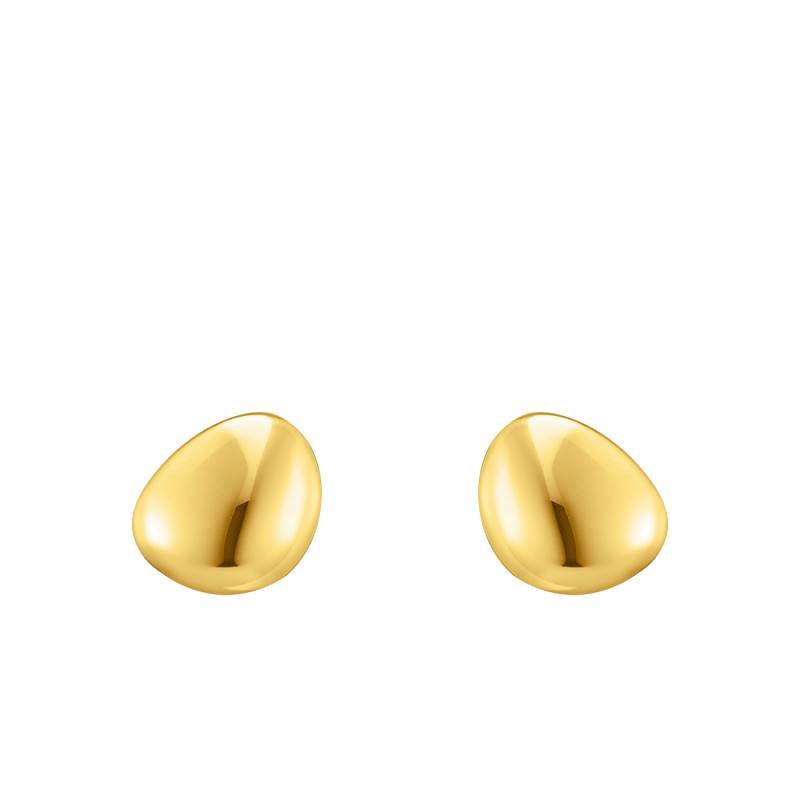 Yellow Gold Plated Rounded Essentials Stud Earrings - H2307-413-39 - Thomas Sabo