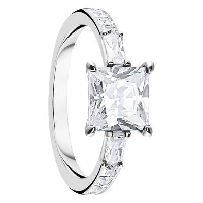 925 Silver White Zirconia Essentials Sparkling White Cocktail Ring - TR2380-051-14 - Thomas Sabo