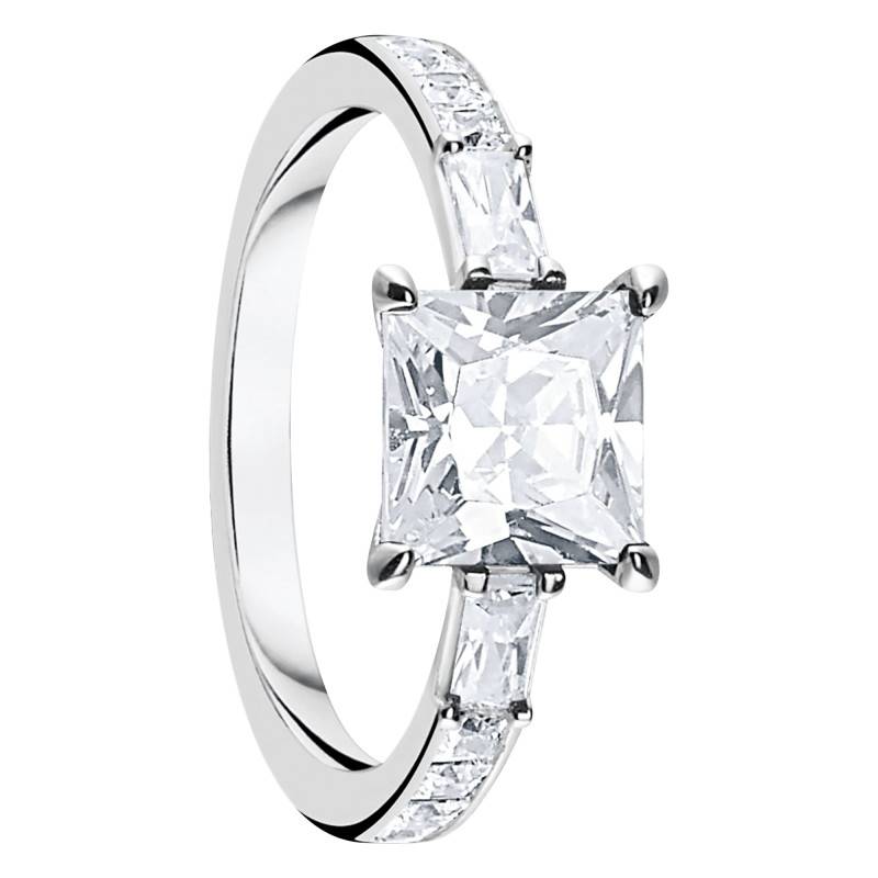925 Silver White Zirconia Essentials Sparkling White Cocktail Ring - TR2380-051-14 - Thomas Sabo