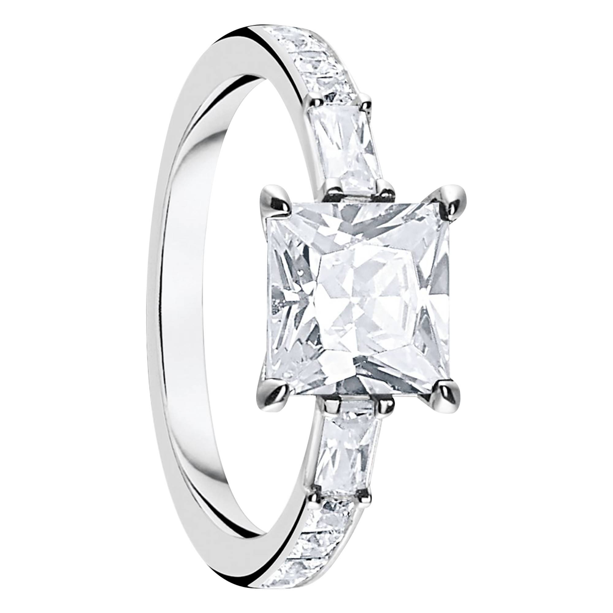 Bague En Argent 925 Avec Zircon Blanc - Tailles 49 Et 52 - Occasion - Style élégant