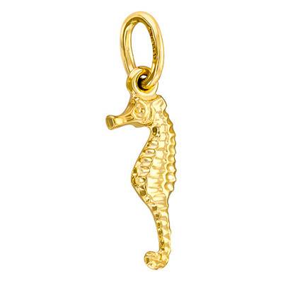 375 Yellow Gold Seahorse Pendant - Emanessence