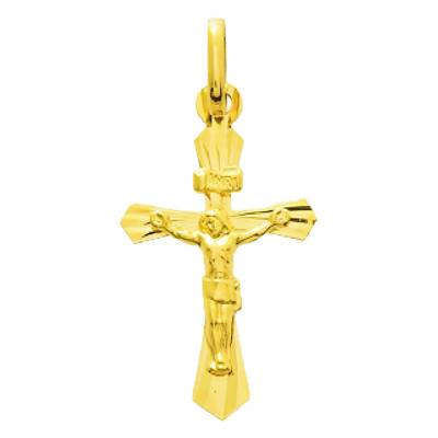 Croix Christ Or Jaune 750 - Emanessence